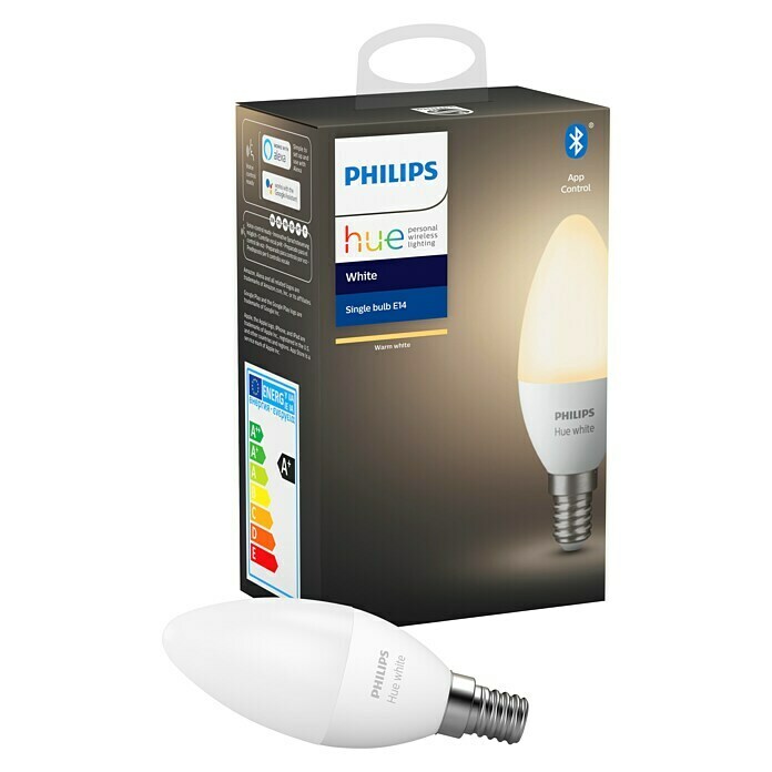 Philips Hue Ledlamp White (E14, 5,5 W, Warm wit, Dimbaar, 1 stk.)