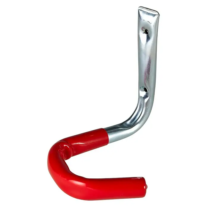 Stabilit Wandhaken - 14 x 12,4 x 15 cm, Belastbarkeit: 18 kg, Durchmesser: 12 mm - Metall-Wandhaken mit roter Ummantelung zum Aufhängen von Gegenständen in Garage, Keller oder Werkstatt. Praktische Aufbewahrung.