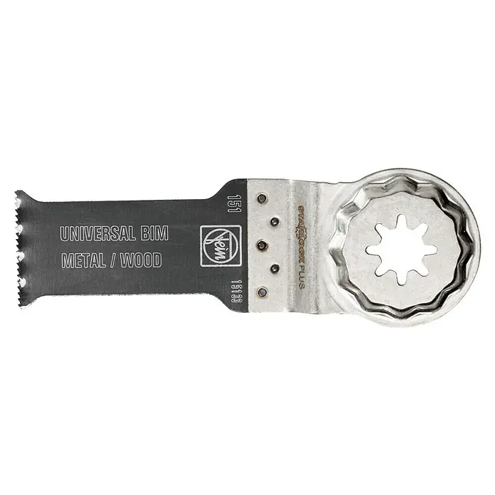 Fein Starlock Plus Bi-Metall-Sägeblatt E-Cut Universal - L x B: 60 x 28 mm, 1 Stk. - Oszillierendes Sägeblatt von Fein, Universal BIM, geeignet für Metall und Holz, mit Starlock Plus Aufnahme für optimale Kraftübertragung.