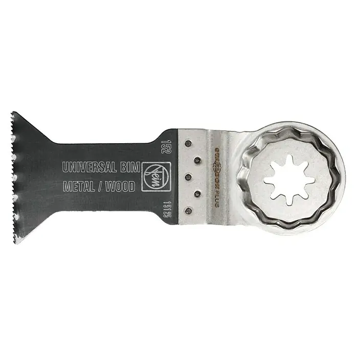 Fein Starlock Plus Bi-Metall-Sägeblatt E-Cut Universal - L x B: 60 x 44 mm, 1 Stk. - Oszillierende Sägeblatt für Universal-, Metall- und Holzarbeiten mit StarLock Plus-System für effiziente Schnitte.