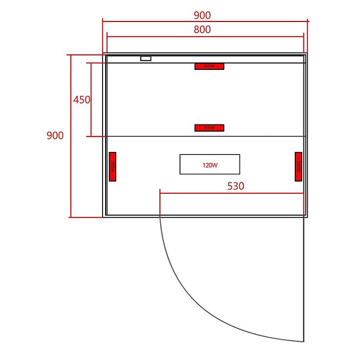 Sanotechnik IR kabina Malmö 1  (1.300 W, 90 x 90 x 190 cm, Primerno za: 1 oseba) | IR savne | Kopalnica in sanitarije | Izdelki | BAUHAUS