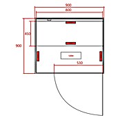Sanotechnik IR kabina Malmö 1  (1.300 W, 90 x 90 x 190 cm, Primerno za: 1 oseba) | IR savne | Kopalnica in sanitarije | Izdelki | BAUHAUS