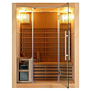 Sanotechnik Massivholzsauna Riga (L x B x H: 120 x 150 x 190 cm, 4,6 kW)