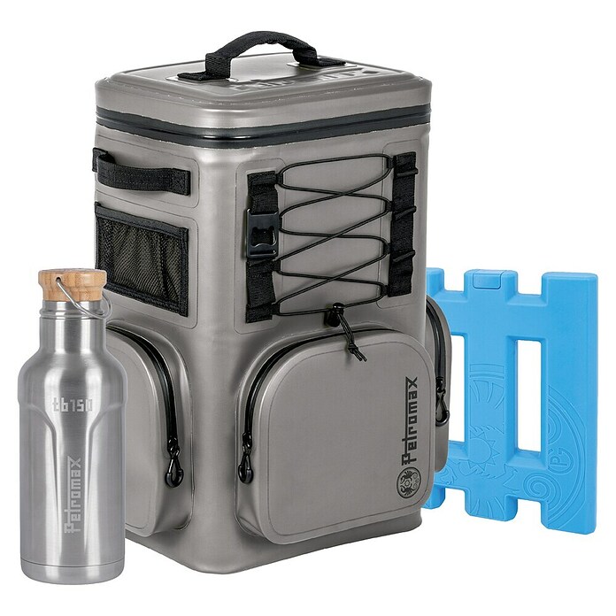 Petromax Kühlrucksack mit Akku & Iso-Flasche (27 l, Grau, L x B x H: 44,5 x 34 x 54,5 cm) | BAUHAUS