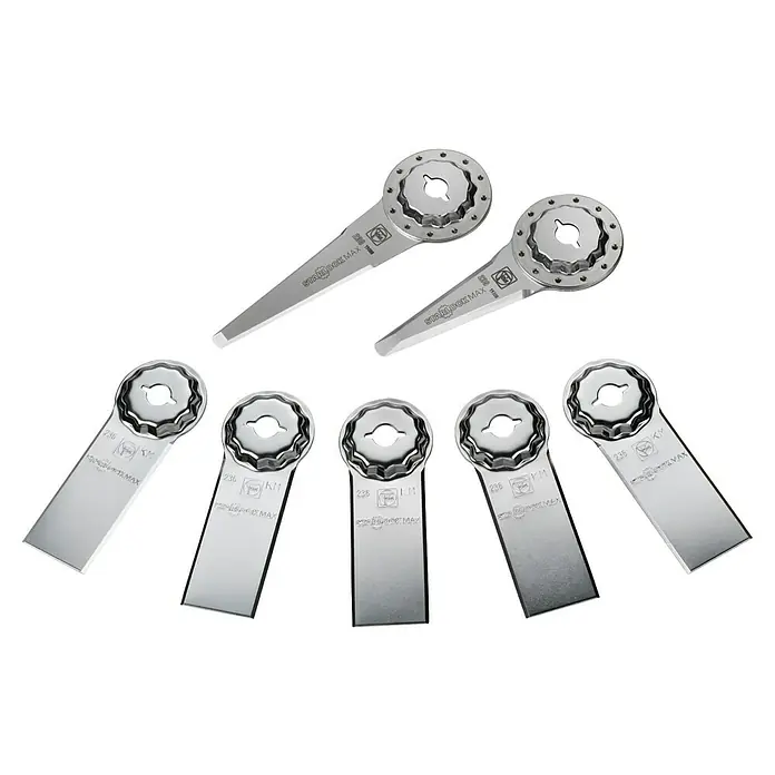 Fein Starlock Zubehör-Set Fugensanierung - Fein STARLOCK-Max, 7 -tlg. - Ein Satz von STARLOCK MAX Werkzeugen, glänzend und robust, ideal für professionelle Anwendungen.