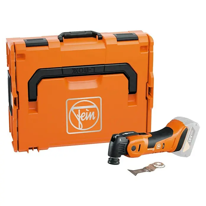 Fein AMPShare 18V Akku-Multifunktionswerkzeug MultiMaster AMM700 MAX AS - 18 V, Ohne Akku, Leerlaufschwingzahl: 10.000 /min - 19.500 /min - Fein Multimaster im Set mit Werkzeugkoffer und Zubehör. Ideal für Profis, die Wert auf Qualität und Mobilität legen.