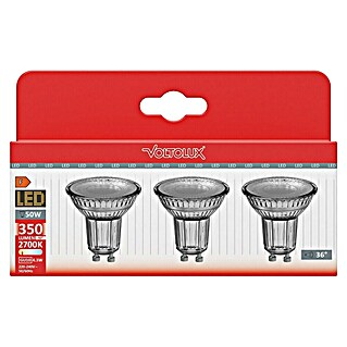 Voltolux Set LED sijalk (GU10, Ni mogoče zatemniti, Toplo bela, 350 lm, 4,3 W, 3 kos)