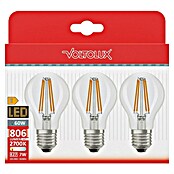 Voltolux LED-Lampen-Set (E27, Nicht Dimmbar, Warmweiß, 806 lm, 7 W, 3 Stk., Farblos) | BAUHAUS
