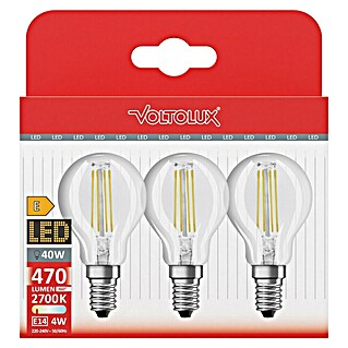 Voltolux Set LED sijalk (E14, Ni mogoče zatemniti, Toplo bela, 470 lm, 7 W, 3 kos, Hruška)