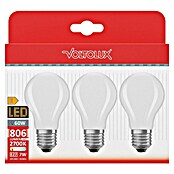Voltolux LED-Lampen-Set (E27, Nicht Dimmbar, Warmweiß, 806 lm, 7 W, 3 Stk., Weiß) | BAUHAUS
