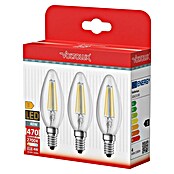 Voltolux Set LED žarulja  (E14, Bez prigušivanja, Topla bijela, 470 lm, 7 W, 3 Kom., Svijeća) | BAUHAUS