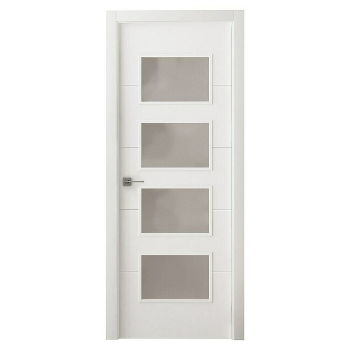 Pack puerta acristalada reversible (82,5 x 203 cm, Izquierda/Derecha, Blanco) | BAUHAUS