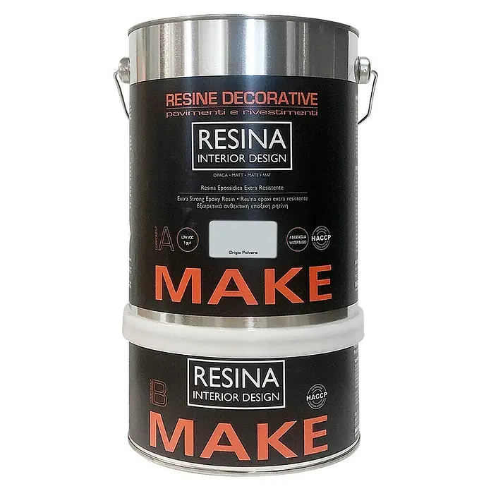 Fleur Resina epoxi Interior Design - Gris, 2 l - Bote de RESINA Interior Design "MAKE", un sistema de resina epoxi decorativa para pavimentos y revestimientos en gris.
