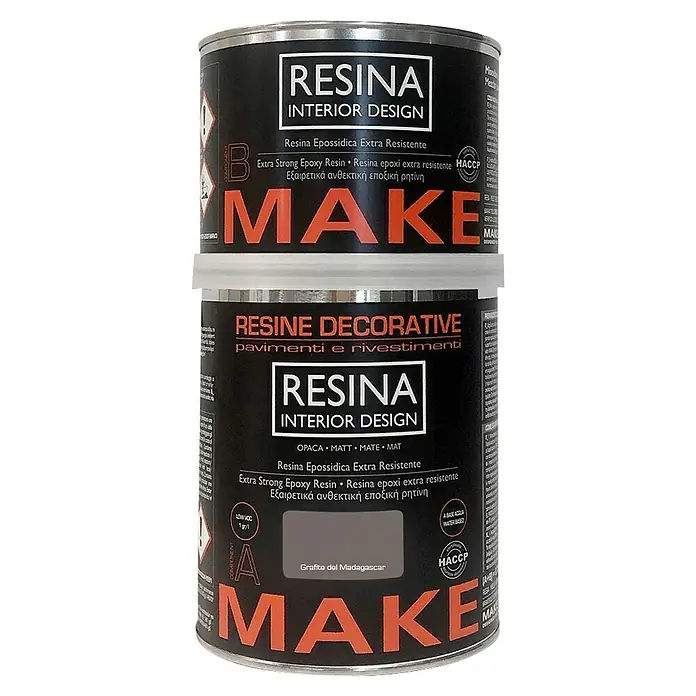 Fleur Resina epoxi Interior Design - Madagascar, 750 ml - Detalle de resina epoxi RESINA Interior Design para superficies decorativas. Recubrimiento de resina de alta calidad para un diseño interior elegante.