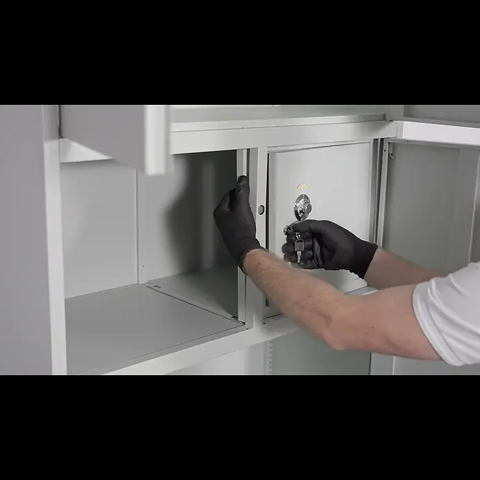 Jan Nowak Aktenschrank Filip II - B x T x H: 90 x 40 x 185 cm, Anthrazit/Weiß - Szafa metalowa FILIP II | Jan Nowak by Domator24