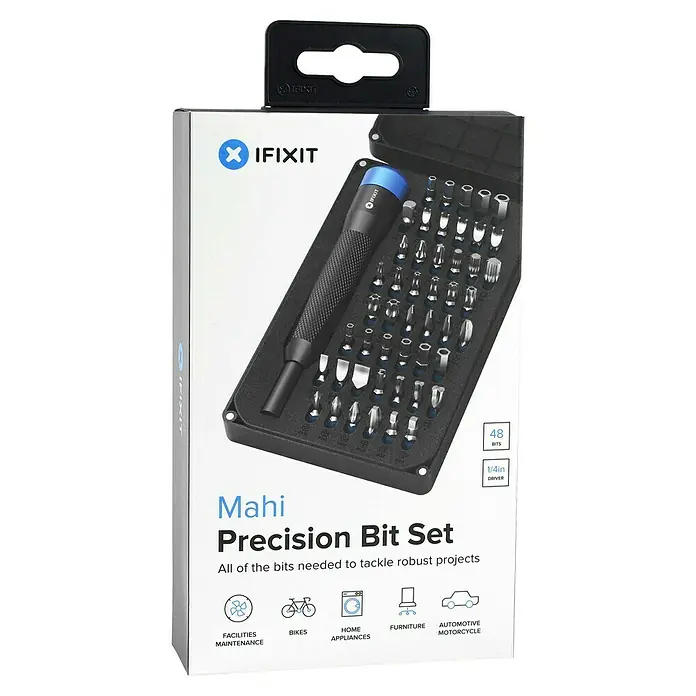 iFixit Bit-Set Mahi Precision - Geeignet für: Smartphones - Das iFixit Mahi Präzisions-Bit-Set, perfekt für alle robusten Projekte, inklusive 48 Bits und einem ¼-Zoll-Treiber.