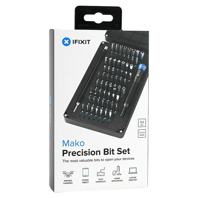iFixit Bit-Set Mako Precision - Geeignet für: Smartphones - Das iFixit Mako Präzisions-Bit-Set mit 64 Bits und 4 mm Treiber, um elektronische Geräte zu öffnen.