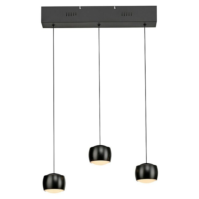 Just Light Lámpara colgante LED Vidrio (15 W, L x An x Al: 10 x 60 x 220 cm, Negro) | BAUHAUS