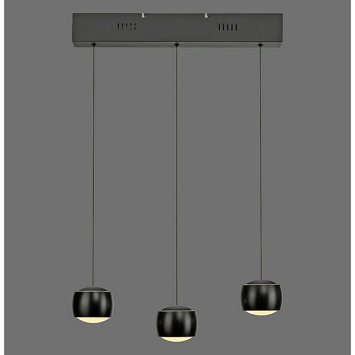 Just Light Lámpara colgante LED Vidrio (15 W, L x An x Al: 10 x 60 x 220 cm, Negro) | BAUHAUS