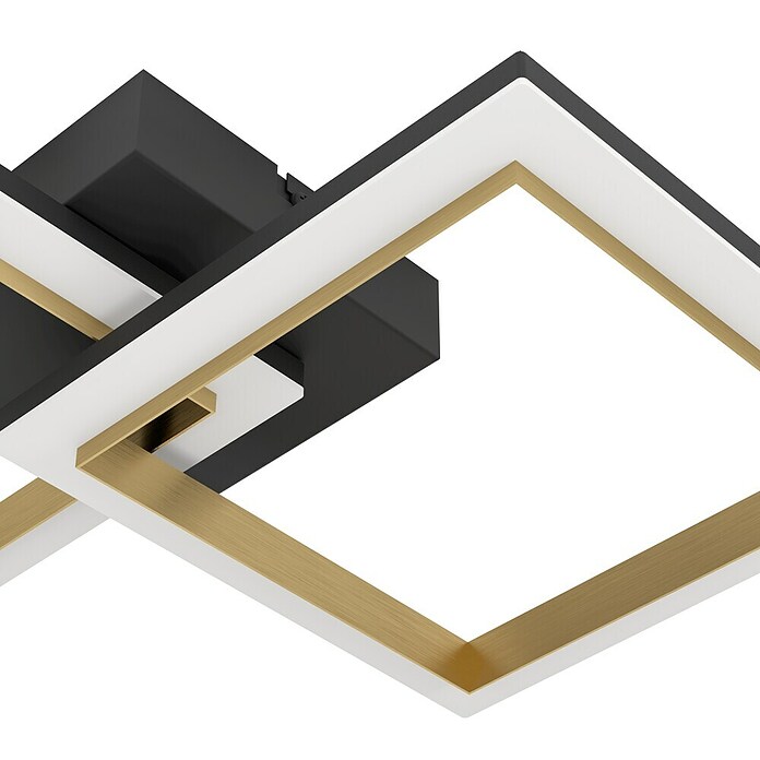 Eglo Calliera Plafón LED (20 W, L x An x Al: 52,5 x 31 x 8,5 cm, Negro, Blanco neutro) | BAUHAUS