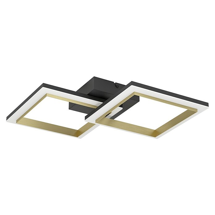 Eglo Calliera Plafón LED (20 W, L x An x Al: 52,5 x 31 x 8,5 cm, Negro, Blanco neutro) | BAUHAUS