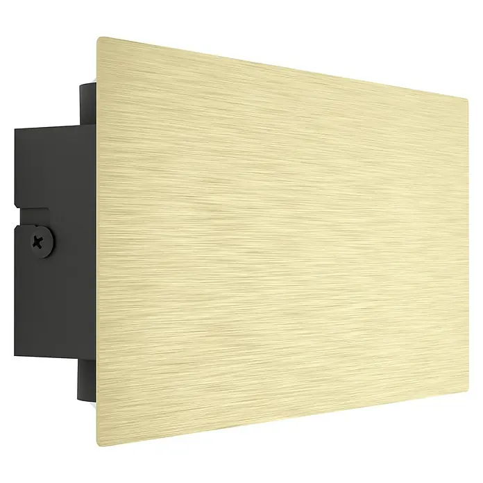 Eglo Talamello LED-Wandleuchte - 6 W, L x H: 20 x 10 cm, Gold, Warmweiß - Moderne LED-Wandleuchte in gebürstetem Gold mit schwarzer Halterung, ideal für stilvolle Innenräume und Flure.