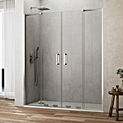 GME Mampara de ducha frontal corredera Kenna (151 x 195 cm, Espesor de vidrio: 8 mm, Cromo) | BAUHAUS