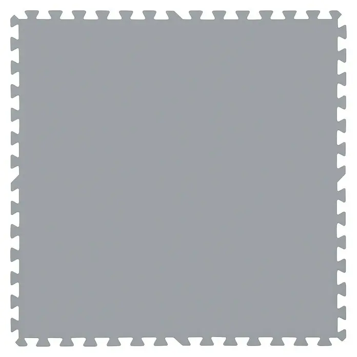 Bestway Bodenschutzmatte - 78 x 78 cm - Graue Bodenmatte mit ineinandergreifenden Kanten für sichere und einfache Bodenbeläge, ideal für Fitnessstudios und Spielbereiche.