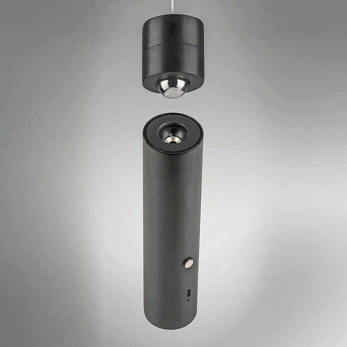 Just Light Led-pendellamp op accu Attach (3 W, Zwart, Warm wit) | BAUHAUS