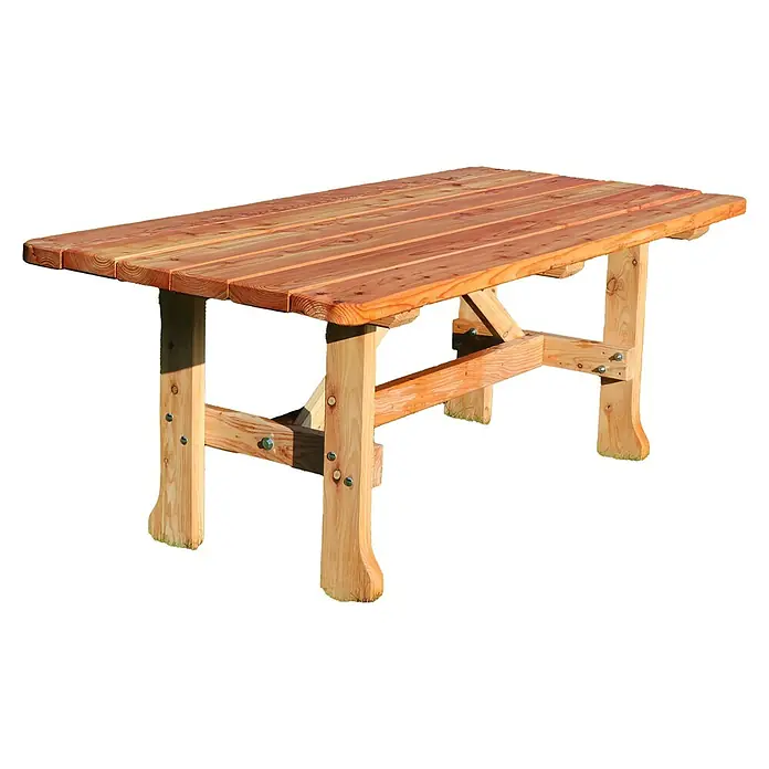 Joda Gartentisch Vogtland - L x B x H: 200 x 87 x 75 cm, Lärche, Natur - Ein robuster Holztisch mit einer glatten Oberfläche und stabilen Beinen. Ideal für den Garten oder die Terrasse.