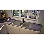 Respekta Einbauspüle Austin (100 x 50 cm, Grau, Anzahl Becken: 1,5 Stk.) | BAUHAUS