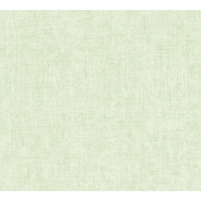 A.S. Création Greenery Vliestapete Strukturuni - Hellgrün, Uni, 10,05 x 0,53 m - Helle, leinwandartige Tapete mit subtiler Textur, die eine ruhige und elegante Atmosphäre schafft.