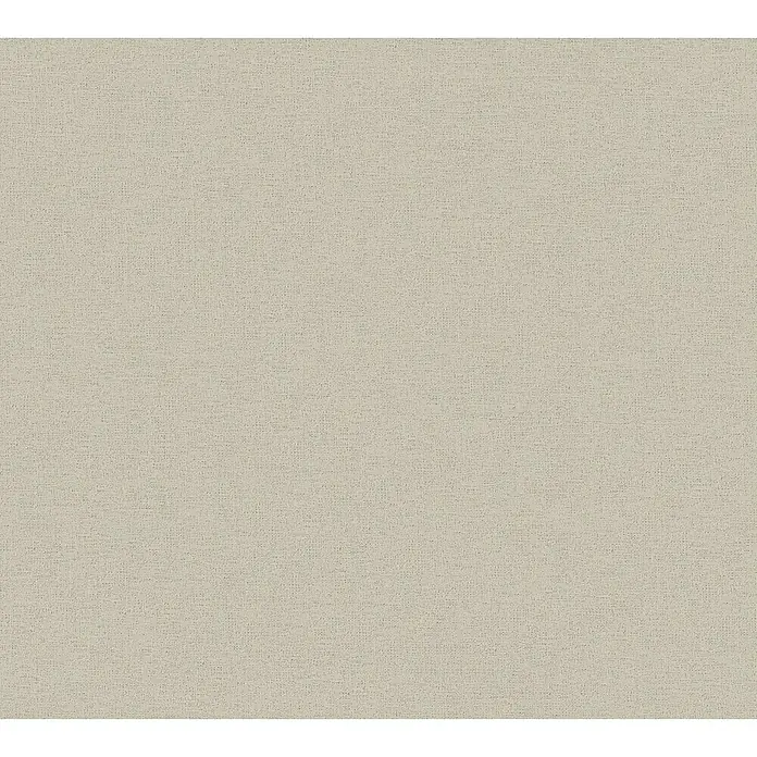 A.S. Création Ethnic Origin Vliestapete - Taupe, Uni, 10,05 x 0,53 m - Nahaufnahme einer cremefarbenen Textiltapete mit feiner, gewebter Struktur, ideal für eine dezente Wandgestaltung und gemütliche Atmosphäre.