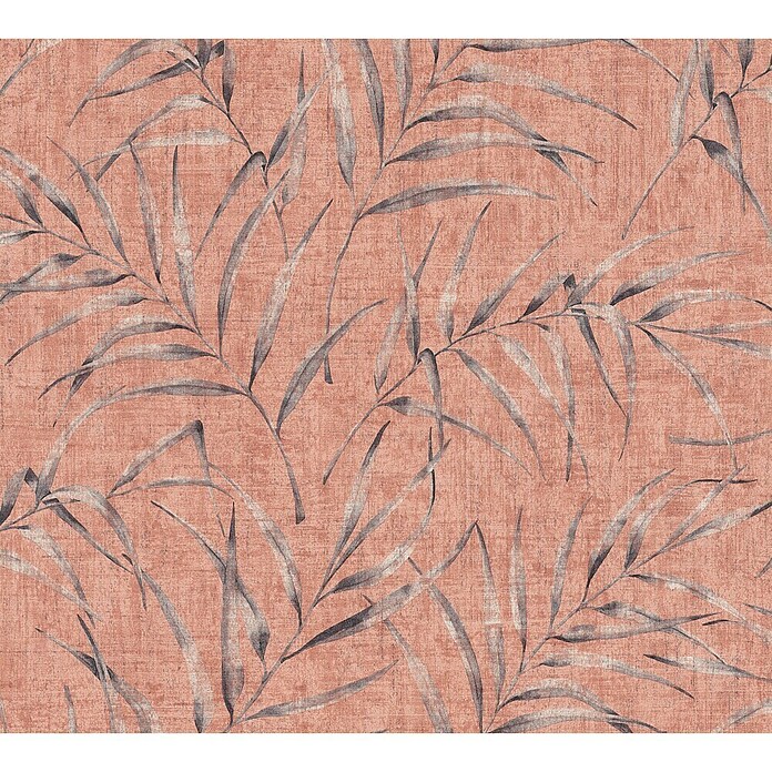 AS Creation Greenery Vliestapete (Rot, Floral, 10,05 x 0,53 m)