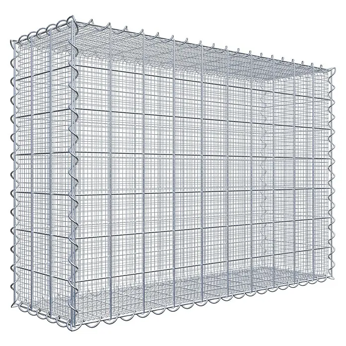 Gabiona Gabione - 100 x 30 x 70 cm, Maschenbreite: 10 cm, Maschenhöhe: 10 cm, Splittgabione - Drahtgitterbox für Steine, Gabionenwand oder dekorative Zwecke. Robuste Konstruktion mit quadratischen Maschen für vielfältige Anwendungen.