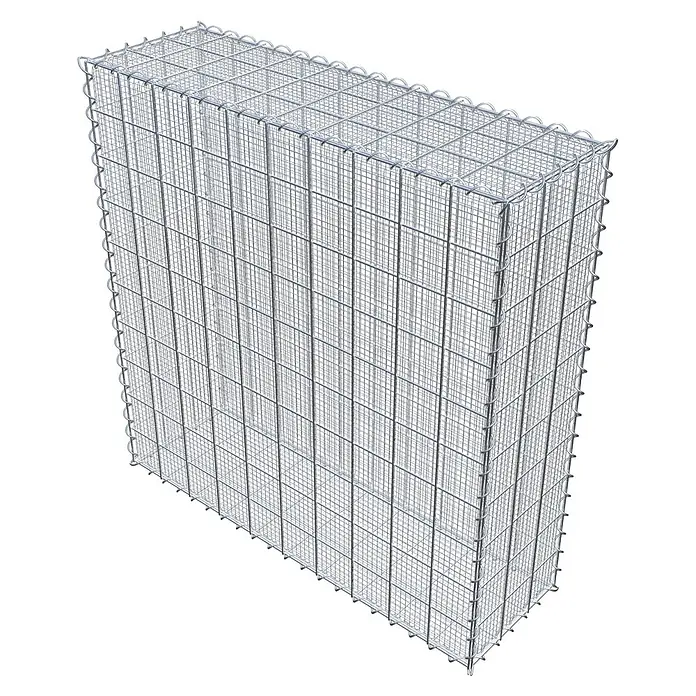 Gabiona Gabione - 100 x 30 x 100 cm, Maschenbreite: 10 cm, Maschenhöhe: 10 cm, Splittgabione - Ein rechteckiger Gabionenkorb aus verzinktem Drahtgeflecht für Garten- und Landschaftsbau, ideal für Stützmauern oder dekorative Elemente.