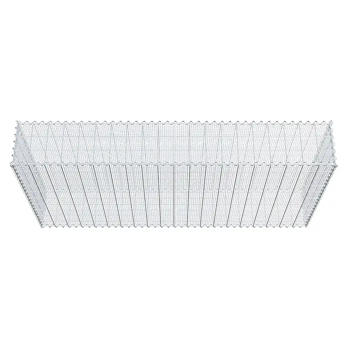 Gabiona Gabione - 200 x 30 x 100 cm, Maschenbreite: 10 cm, Maschenhöhe: 10 cm, Splittgabione - Ein rechteckiger Gabionen-Bausatz aus Drahtgeflecht zur Gestaltung von Außenbereichen und Gärten mit Steinen oder anderen Materialien.