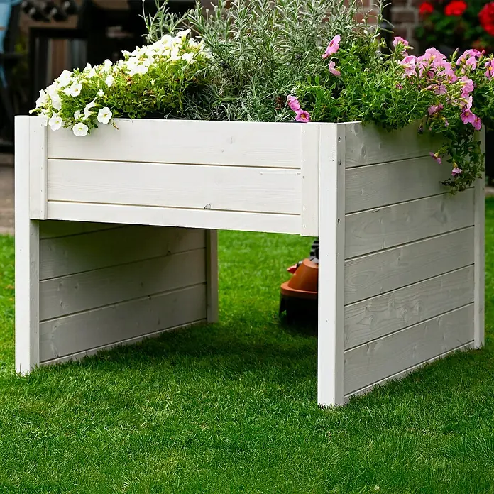 Dobar Mähroboter-GarageL x B x H: 73 x 79 x 56 cm, Weiß - Stimmungsaufnahme