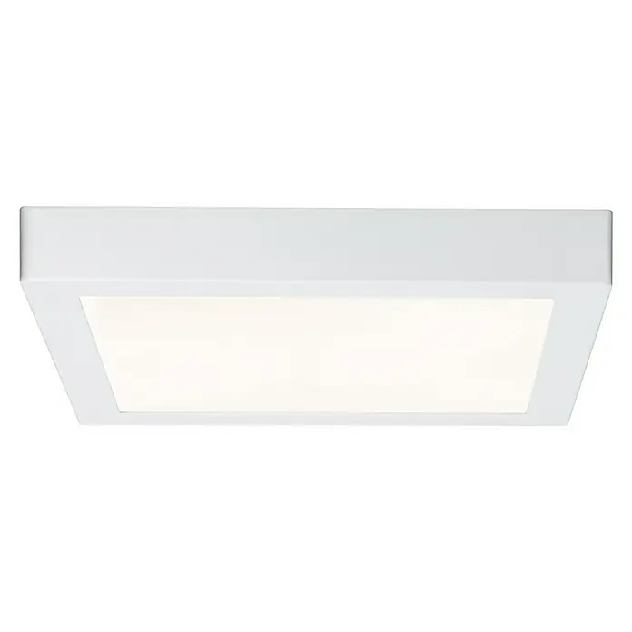 Paulmann LED-Deckenleuchte Lunar - 16 W, L x B x H: 30 x 30 x 3,8 cm, Weiß, Warmweiß - Quadratische LED Deckenleuchte in Weiß, modernes Design für Innenräume, sorgt für eine helle und energieeffiziente Beleuchtung.