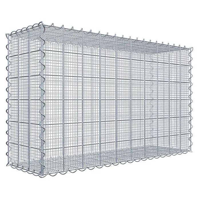 Gabiona Gabione - 100 x 30 x 60 cm, Maschenbreite: 10 cm, Maschenhöhe: 10 cm, Splittgabione - Ein Gabionen-Steinkorb aus Drahtgeflecht, ideal für Garten- und Landschaftsbau, bietet Stabilität und natürliche Optik.