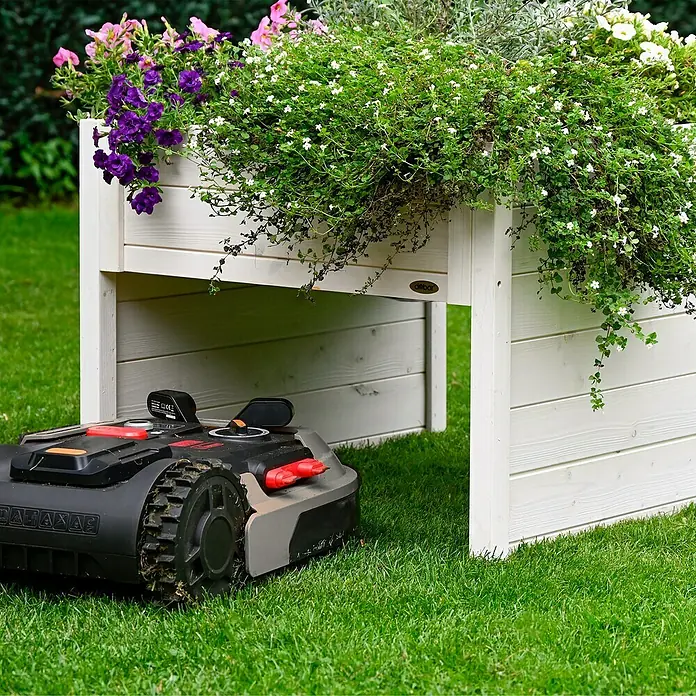 Dobar Mähroboter-GarageL x B x H: 73 x 79 x 56 cm, Weiß - Stimmungsaufnahme