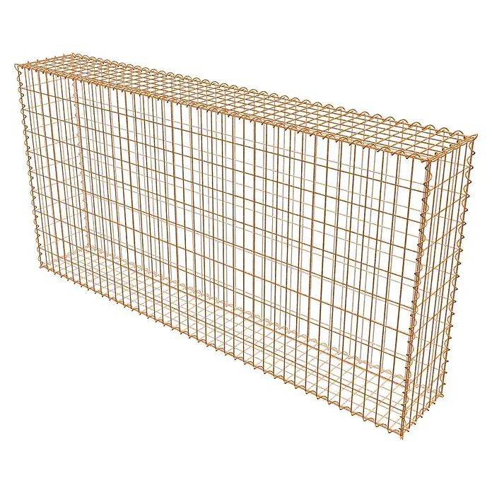 Gabiona Gabione - 200 x 30 x 100 cm, Maschenbreite: 5 cm, Maschenhöhe: 10 cm, Unverzinkt - Drahtgitter-Gabione in rechteckiger Form. Das Drahtgeflecht ist verzinkt und stabil. Ideal für Garten- und Landschaftsbau.