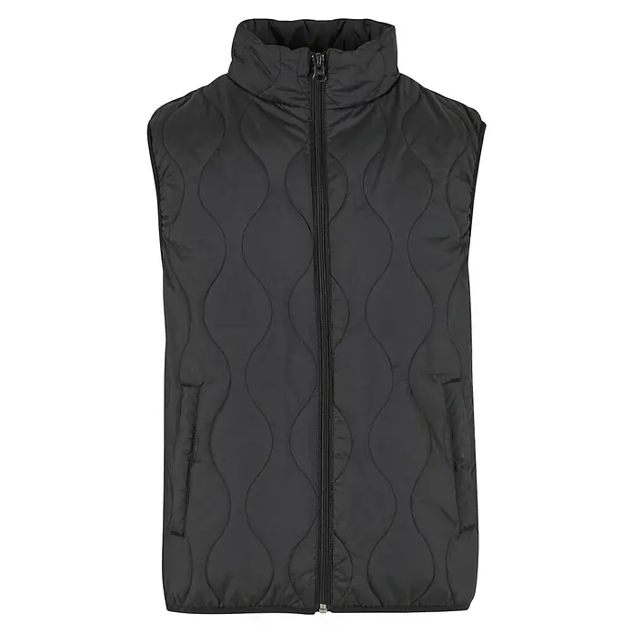 Urban Classics Steppjacke - Schwarz, XL - Schwarze, ärmellose Steppjacke mit durchgehendem Reißverschluss und zwei Seitentaschen. Ideal für zusätzliche Wärme.