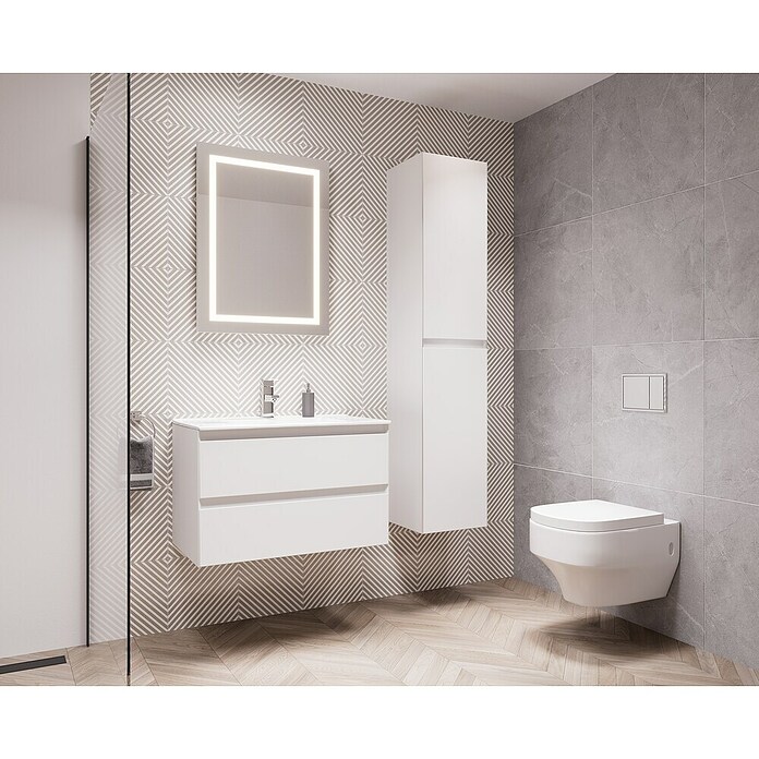 Space Podumivalniška omara  (80 x 46 x 50 cm, Bela) | 3697 - Badmöbelprogramm Marke | DADC - Möbel | DAD - Badausstattung | DA - Badausstattung/Bäderwelt | D - Sanitär | BAUHAUS