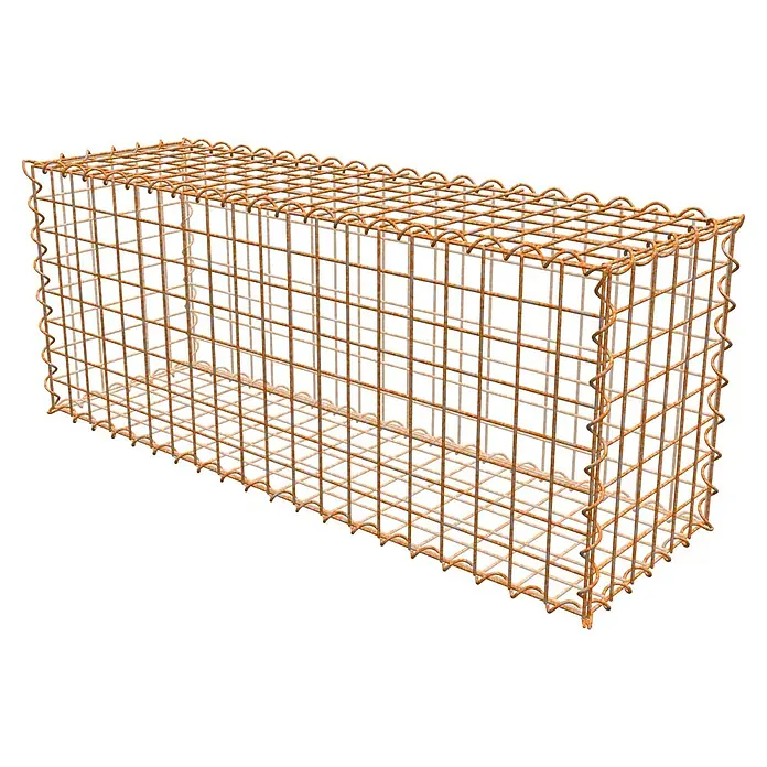 Gabiona Gabione - 100 x 30 x 40 cm, Maschenbreite: 5 cm, Maschenhöhe: 5 cm, Unverzinkt - Rostiger Gabionenkorb aus Drahtgeflecht für den Garten- und Landschaftsbau. Stabil und langlebig für vielseitige Gestaltungsmöglichkeiten.