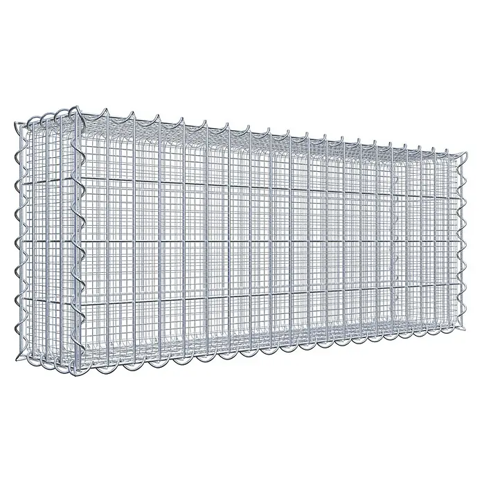 Gabiona Gabione - 100 x 20 x 40 cm, Maschenbreite: 5 cm, Maschenhöhe: 10 cm, Splittgabione - Gabionenkonstruktion aus verzinktem Drahtgeflecht für Stabilität und Schutz im Garten- und Landschaftsbau.