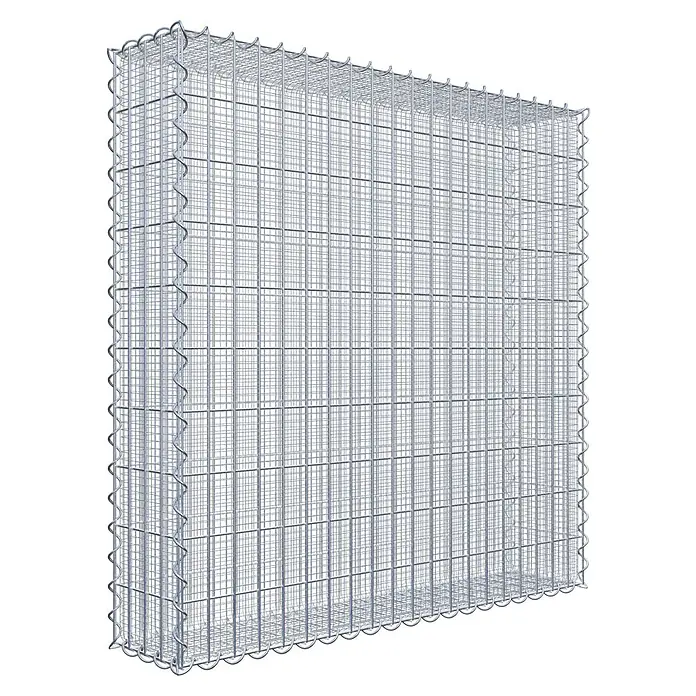 Gabiona Gabione - 100 x 20 x 100 cm, Maschenbreite: 5 cm, Maschenhöhe: 10 cm, Splittgabione - Abbildung eines Gabionenkorbs, einer Drahtgitterbox, die mit Steinen oder anderen Materialien befüllt werden kann.\n