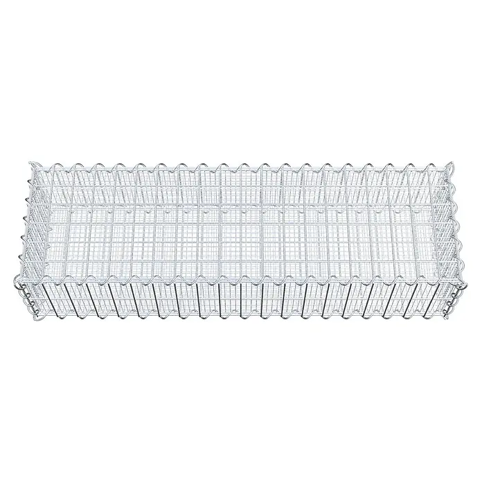 Gabiona Gabione - 100 x 30 x 20 cm, Maschenbreite: 5 cm, Maschenhöhe: 10 cm, Splittgabione - Ein geräumiger Gabionenkorb aus verzinktem Drahtgeflecht, ideal für Gartenbau und Landschaftsgestaltung, bietet Stabilität und Langlebigkeit.