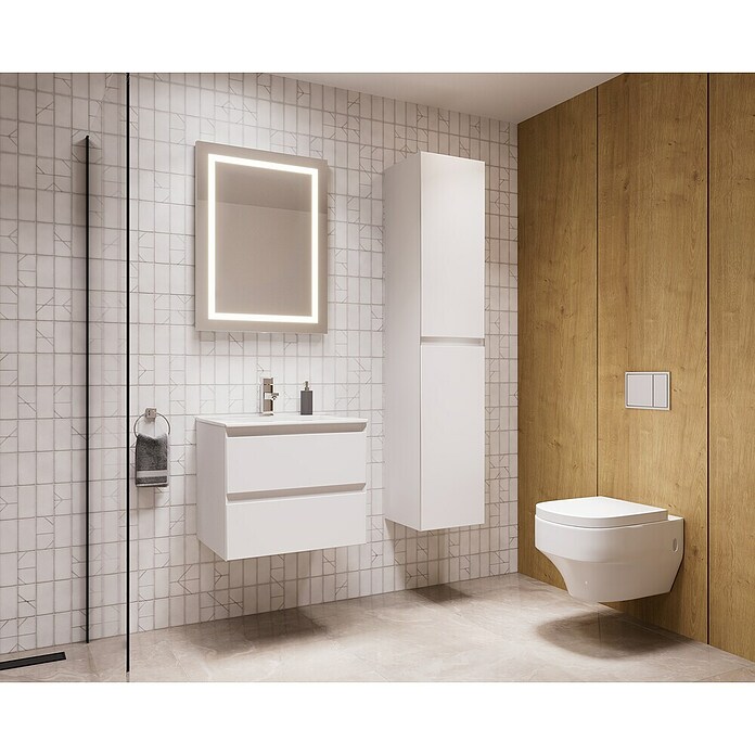 Space Podumivalniška omara  (60 x 46 x 50 cm, Bela) | 3697 - Badmöbelprogramm Marke | DADC - Möbel | DAD - Badausstattung | DA - Badausstattung/Bäderwelt | D - Sanitär | BAUHAUS