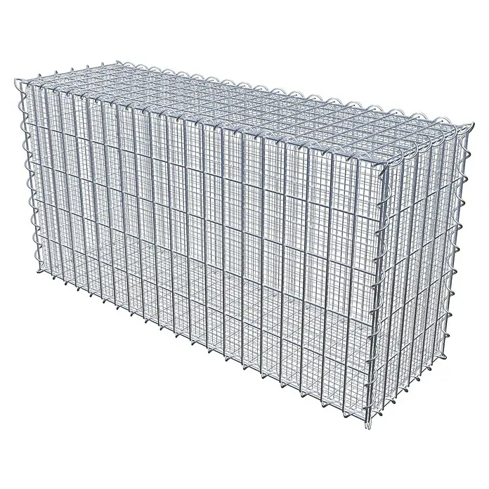 Gabiona Gabione - 100 x 30 x 50 cm, Maschenbreite: 5 cm, Maschenhöhe: 10 cm, Splittgabione - Gabione aus Drahtgeflecht, ideal für den Garten- und Landschaftsbau. Robuste Konstruktion für vielfältige Anwendungen.